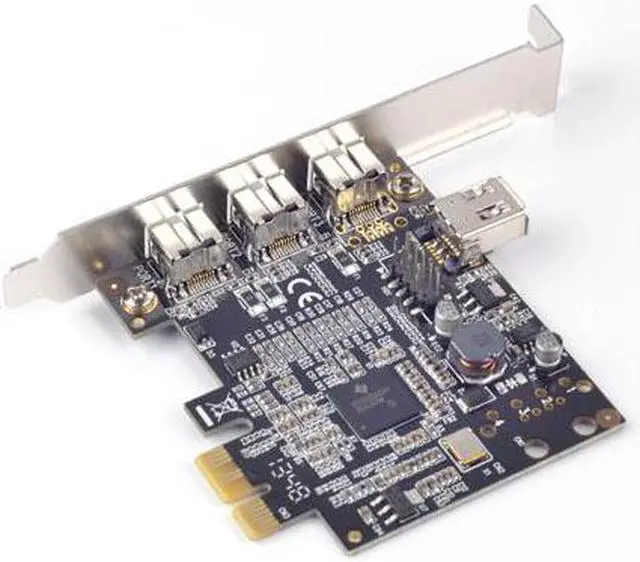 Alt view image 4 of 5 - Amify PCI-E to 1 Port Internal 1394a + 3 Ports External 1394b FireWire Controller Card