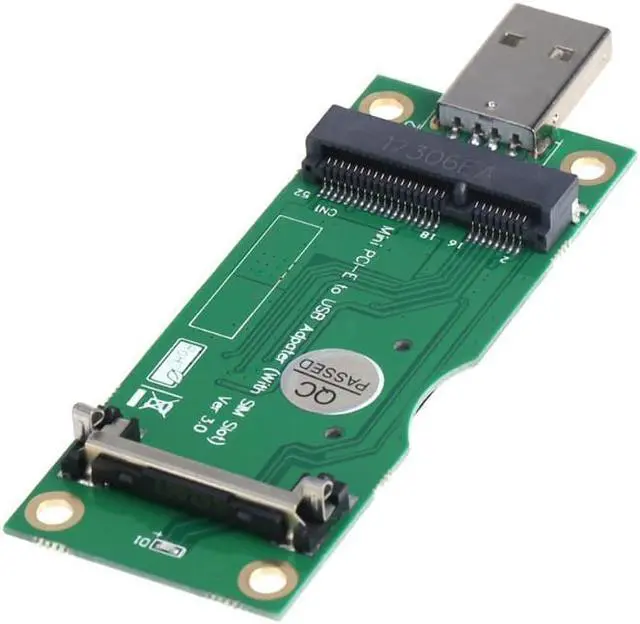 Alt view image 5 of 6 - Mini PCI-E to USB Adapter with SIM 8Pin Card Slot for WWAN/LTE Module Mini Card to Desktop PC Support SIM 6pin/8pin Card Connect