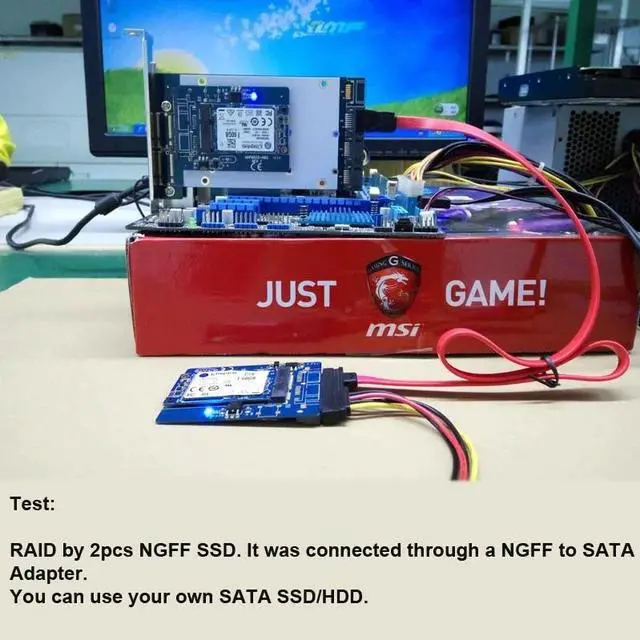 Alt view image 5 of 5 - HyperDuo PCI-E x4 SATA RAID Card Controller SATA3 Adapter PCI Express to 4 Ports SATA Riser Card