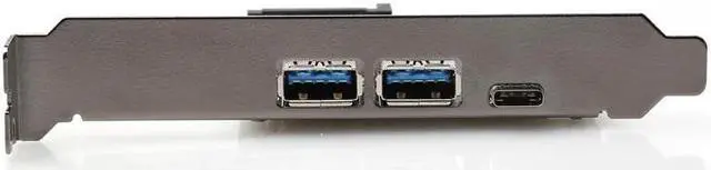 Alt view image 3 of 6 - Amify PCI-E PCI Express to USB 3.1 Type-C + 2 Ports USB 3.0 Type-A Reversible Card High Speed Converter Expansion Adapter for PC