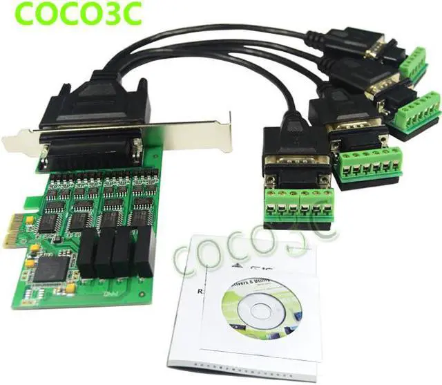 Alt view image 6 of 6 - PCI express 4 ports Serial RS422 RS485 card PCI-e to Multi RS-422 RS-485 adapter PCIe Industrial I/O Card + low profile bracket