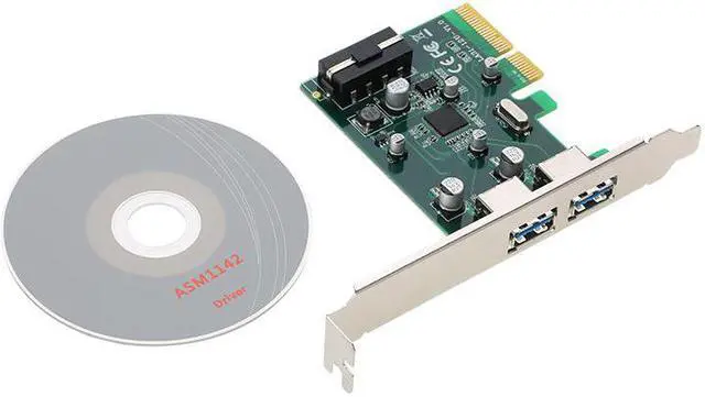 Alt view image 5 of 6 - Amify PCI-E to 2-Port USB3.1 Type A PCI Express Expansion Card USB 3.1 Hub Controller Adapter Superspeed 10 Gbps 4Pin Asmedia Chipset