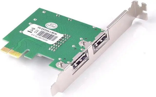 Alt view image 5 of 6 - 2 Ports SATA + 2 ports eSATA 6G PCI Express Controller Card PCI-e To SATA III 3.0 Converter SATA3.0
