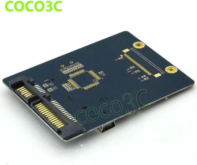 Alt view image 2 of 4 - Amify 2 in 1 USB 2.0 to mini PCI-e slot card as mini PCIe Card Test Tool + mSATA SSD to SATA Converter