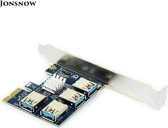 Main image of PCIE to 4 PCIE Riser Card External Internal 1 to 4 PCI Express PCI E 1X slots Riser Card 1 to 4 Adapter PCI-E Port Multiplier