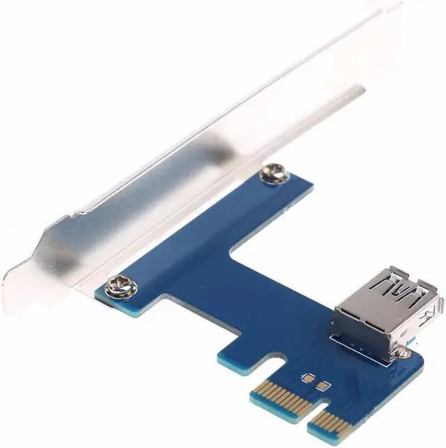 Alt view image 5 of 6 - 1 Port PCI-E 1X To 3 Slot 1X Switch Multiplier Expander Board HUB Expansion Riser Card + USB Power Cable Set