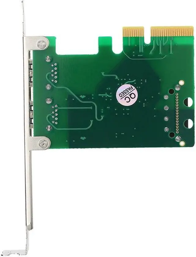 Alt view image 6 of 6 - Amify PCI-E to 2-Port USB3.1 Type A PCI Express Expansion Card USB 3.1 Hub Controller Adapter Superspeed 10 Gbps Big 4Pin Power