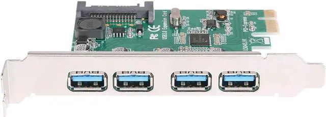 Alt view image 3 of 6 - High Speed USB 3.0 Expansion Card 4 Port PCI-E PCI Express to USB3.0 Desktop Card Adapter for PC Computer