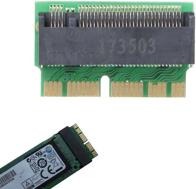 Alt view image 2 of 6 - M Key M.2 PCI-e To 12+16Pin AHCI SSD Adapter Card For 2013 2014 2015 Mac Air Pro
