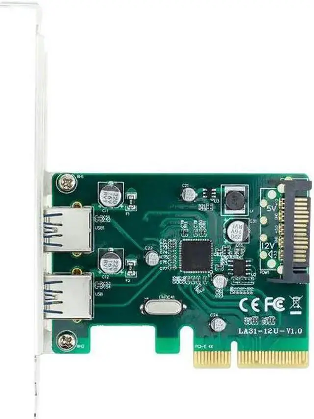 Alt view image 2 of 3 - Amify Superspeed 10Gbps 2 ports USB 3.1 Type-A PCI-e Controller Card PCI Express 4x to USB3.1 Converter Adapter