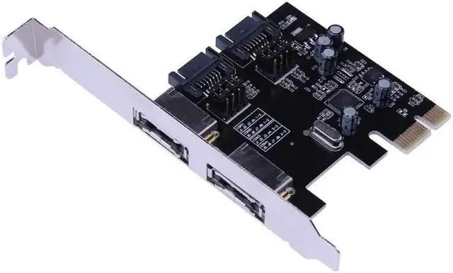 Main image of Desktop PCI-E to SATA 3.0 Expansion Card 2 Ports SATA 3.0 + 2 Ports ESATA Support SSD System Starter For Windows XP