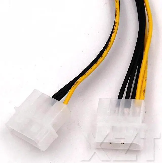Alt view image 3 of 5 - 6 inch 2 x Molex 4 pin to 8-Pin PCI Express Video Card Pci-e ATX PSU Power Converter Cable - Molex to Pcie 8 pin (6+2) Adapter