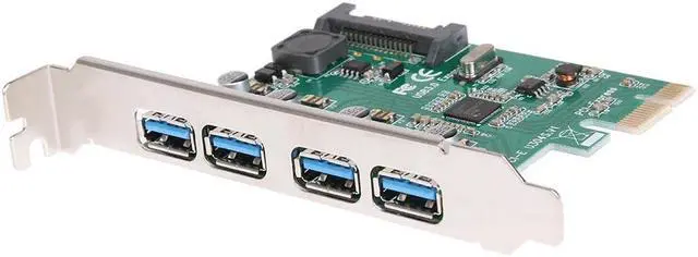 Alt view image 5 of 6 - High Speed USB 3.0 Expansion Card 4 Port PCI-E PCI Express to USB3.0 Desktop Card Adapter for PC Computer