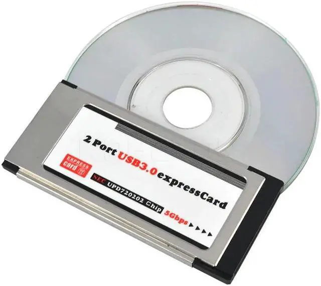 Alt view image 4 of 6 - USB 3.0 PCI-E Card Adapter PCI Express to 5 Gbps PCMCIA Dual 2 Ports for NEC Chipset 34 MM Slot ExpressCard Converter