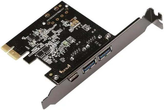 Alt view image 2 of 6 - Amify PCI-E PCI Express to USB 3.1 Type-C + 2 Ports USB 3.0 Type-A Reversible Card High Speed Converter Expansion Adapter for PC