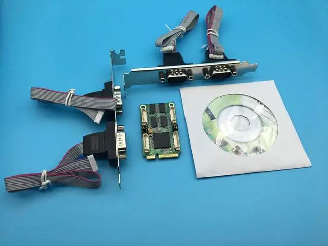 Alt view image 6 of 6 - MINI PCI-E to 4-port Serial Converter Adapter COM Port RS232 RS-232 Signal DB9 Pin Expansion Card
