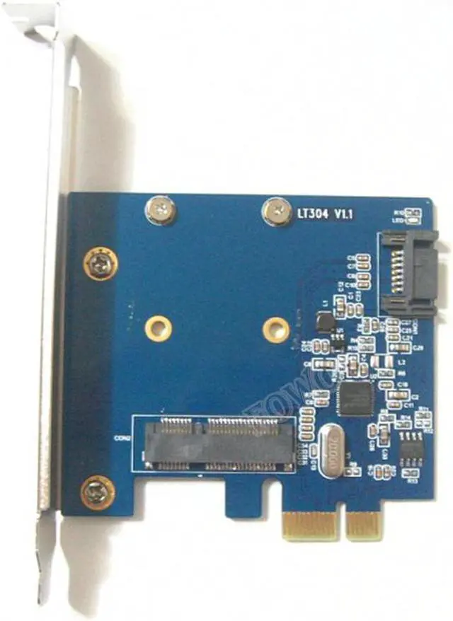 Main image of Desktop Internal SATA 6Gbps mini-SATA Combo Extender Adapter PCI-e 1x to SATA 3.0 mSATA SSD Card