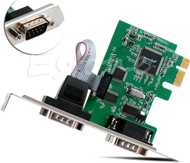 Alt view image 2 of 6 - Plug And Play PCI-E PCI to Dual Serial DB9 RS232 Express Serial Controller 2-Port Adapter Card + Driver CD