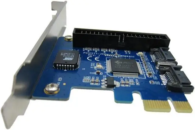 Alt view image 3 of 3 - Desktop PCI-E to SATA2.0 raid card PCIe to dual SATA + IDE 40pin HDD controller adapter