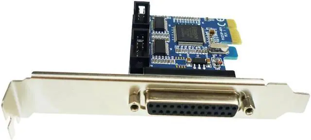 Alt view image 4 of 4 - Amify PCIE PCI-E to Dual serial port card DB9 RS232 RS-232 2-Port LPT parallel portX1 serial card 2 Serial COM expansion card