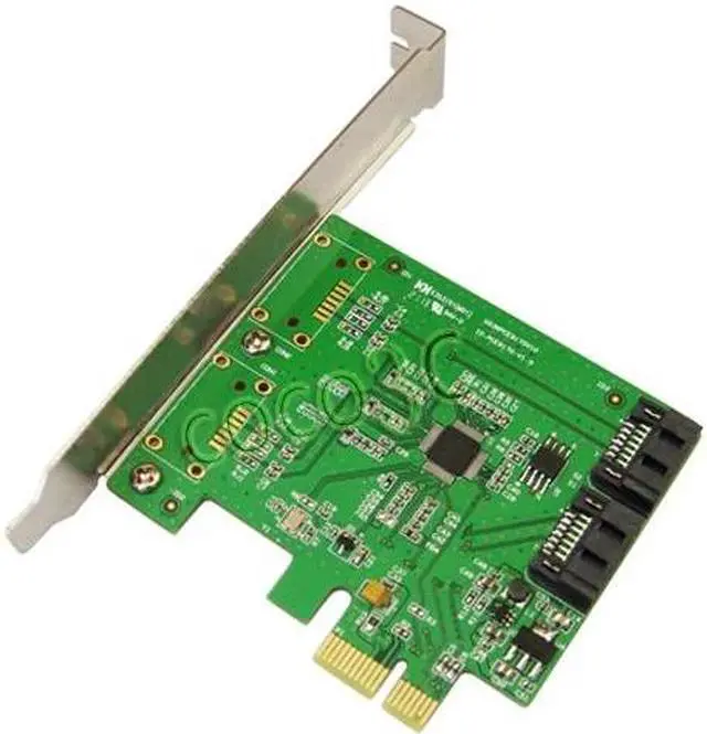 Alt view image 3 of 5 - Internal 2 Ports SATA 6Gbps PCI Express Controller Card PCI-e 1x to SATA 3.0 Marvell Chipset Supports NCQ & Port Multiplier FIS