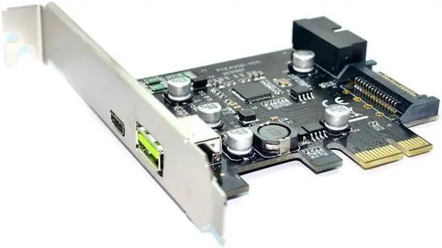 Main image of Amify PCI-e To USB3.1 Type-C Expansion Card PCIe To USB 2.4A Fast Charge + 19PIN Front USB Riser Card
