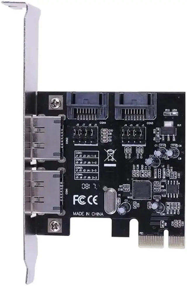 Alt view image 4 of 6 - 1pc PCI-E to SATA3.0 Expansion Card PCIE SATA3.0 SATA III SSD Hard Disk Adapter Card with CD for PC Desktop