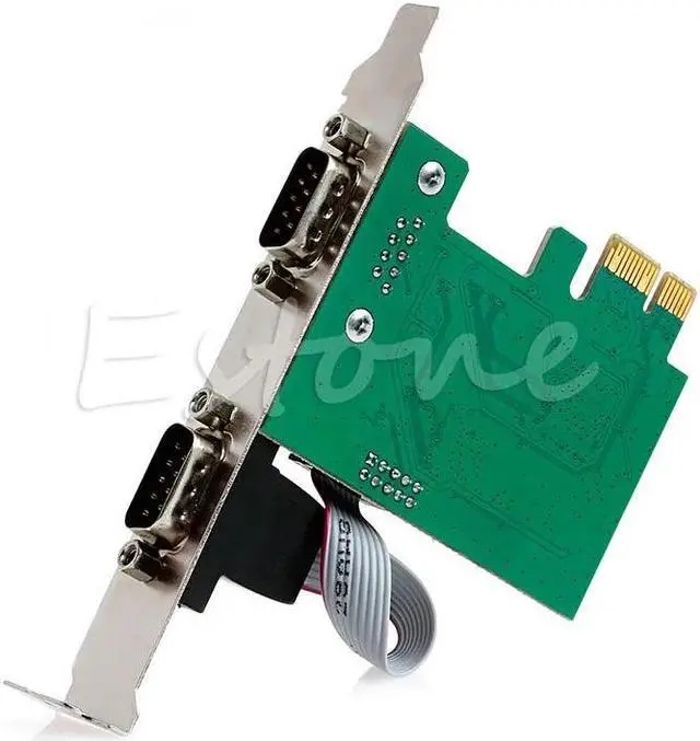 Alt view image 3 of 6 - Plug And Play PCI-E PCI to Dual Serial DB9 RS232 Express Serial Controller 2-Port Adapter Card + Driver CD