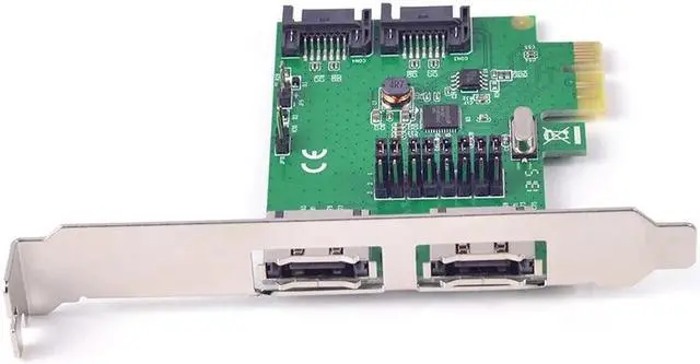 Alt view image 6 of 6 - 2 Ports SATA + 2 ports eSATA 6G PCI Express Controller Card PCI-e To SATA III 3.0 Converter SATA3.0