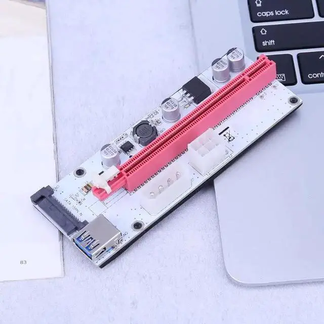 Alt view image 4 of 6 - Amify Pci-e Extender Pci Express Riser Card 1x To 16x 60cm Usb 3.0 Cable Sata 6pin 4pin Molex Power For Btc Miner Mining