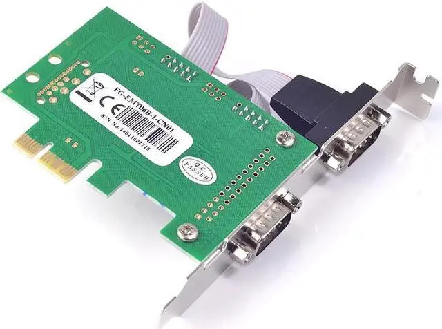 Alt view image 6 of 6 - PCI-E serial card pcie PCI Express RS232 interface industrial expansion ports PCI E to 2 ports RS232 port add on cards