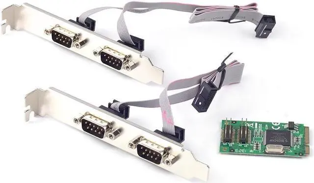 Alt view image 2 of 5 - 4 ports serial RS-232 Mini PCI-e Card Mini PCI-Express I/O Card MosChip MCS9904