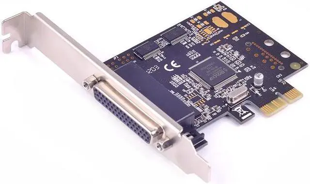 Alt view image 5 of 6 - PCI-e PCI express to 2 Serial RS232+ 1 Parallel Ports PCIe I/O Card MosChip MCS 9901
