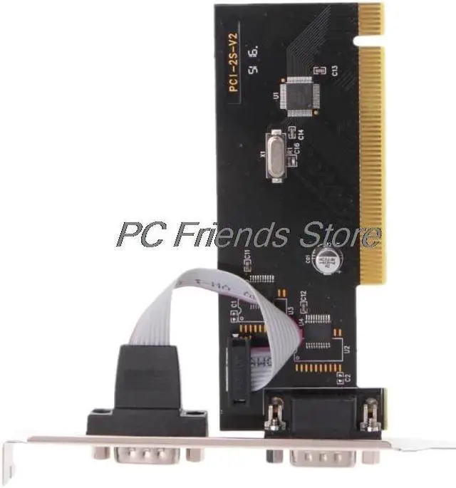 Alt view image 4 of 5 - 2 Port RS232 Serial Port COM To PCI Card Adapter Converter WCH351 Chip