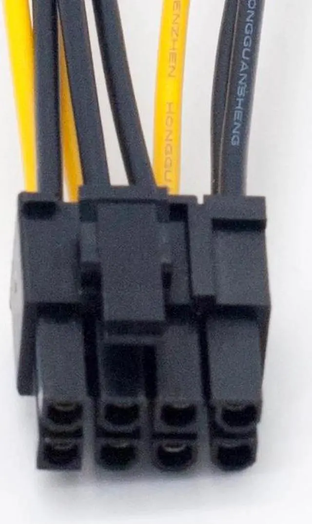 Alt view image 2 of 6 - 2 SATA Power to 8 Pin (6+2) PCI Express PCI-E Video Card Power Cable Adapter