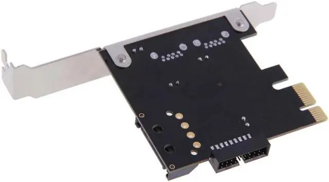 Alt view image 2 of 6 - Amify USB 3.0 PCI-E PCI Express SuperSpeed 2-Port 19-pin Connector Supports PCI Low profile