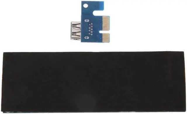 Alt view image 6 of 6 - 60cm PCI-E 1x to 16x Mining Machine Extender Riser Adapter with USB 3.0 Cable 15Pin to 4Pin IDE molex power Cable for BTC