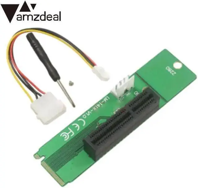 Alt view image 2 of 3 - NGFF M.2 To PCI-E 4X SSD Port To PCI Slot Adapter Converter Expansion Card
