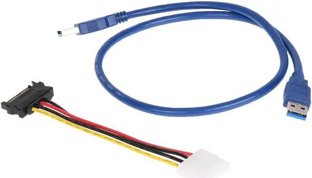Alt view image 2 of 6 - PCI-E PCI E Express 1x to 16x graphics Card Riser Card Adapter USB 3.0 Cable SATA to 4Pin IDE Molex Power Supply For BTC Miner