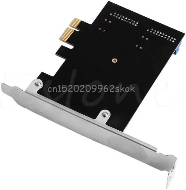 Alt view image 2 of 6 - Amify 2 Port 19Pin USB 3.0 Card PCI-e to PCI Express for Internal 20Pin for Male Ports Adapter