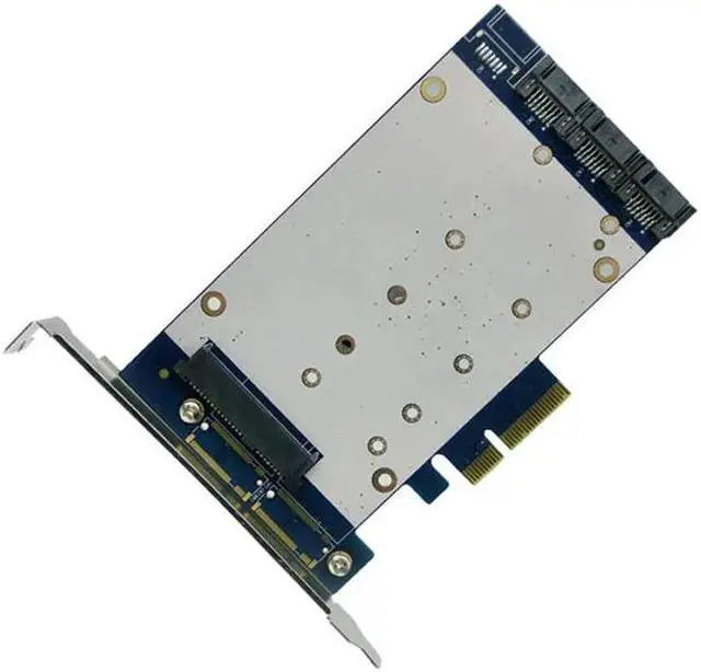 Alt view image 2 of 5 - HyperDuo PCI-E x4 SATA RAID Card Controller SATA3 Adapter PCI Express to 4 Ports SATA Riser Card