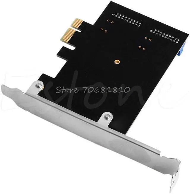 Alt view image 4 of 5 - 2 Port 19Pin USB 3.0 Card PCI-e to Internal 20Pin Male Ports Adapter PCI Express  Drop