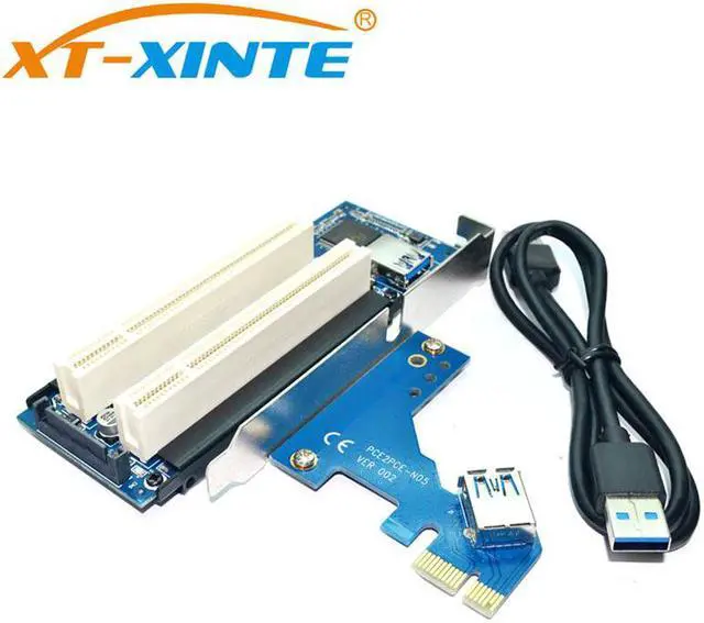 Main image of Desktop PCI-Express PCI-e to PCI Adapter Card PCIe to Dual Pci Slot Expansion Card USB 3.0 Add on Cards Convertor