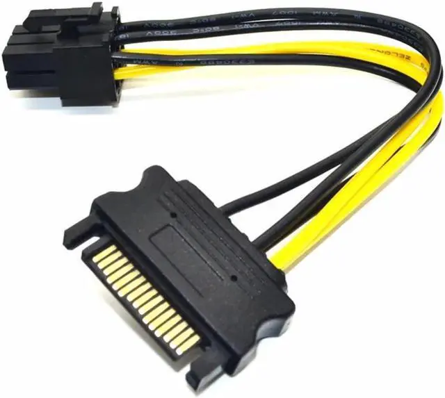 Alt view image 6 of 6 - PCIe Riser Card PCI-E Express 1x to 16x Extender Riser Card with SATA 15Pin-6Pin Power Cable 60cm USB3.0 cable for BTC Mining