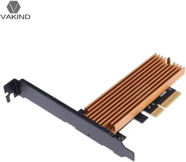 Alt view image 4 of 6 - NGFF M.2 key M SSD to PCI-E PCI Express 4X Adapter Card with Heatsink Heat Sink Computer Laptop Adapter Accessories Interconnect