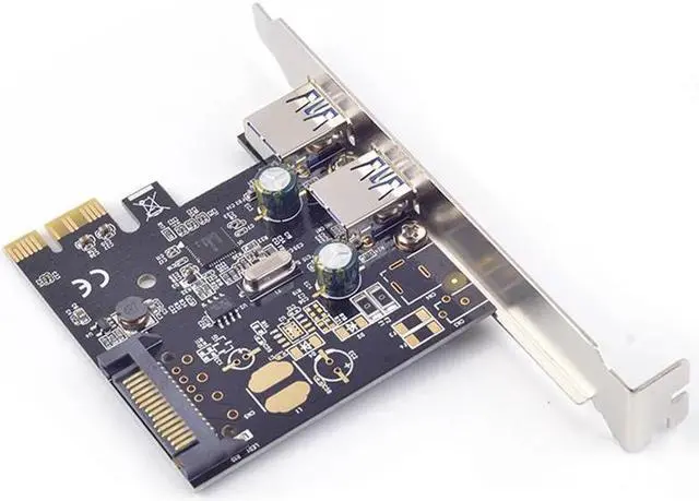 Main image of PCI-E USB 3.0 2 Ports Card with 15-pin SATA Power Converter Renesas NEC chipset