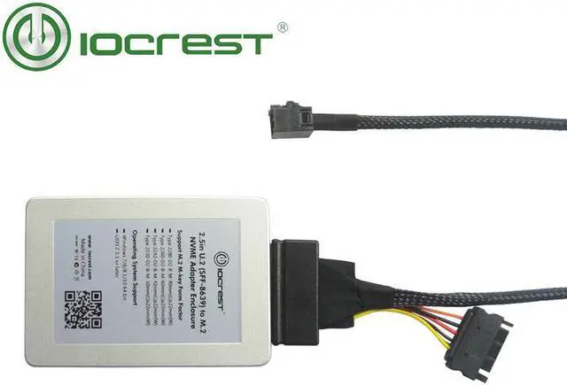 Main image of IOCREST U.2 (SFF-8639) To M.2 NVMe PCI-e I/F SSD Adapter HDD with enclosure