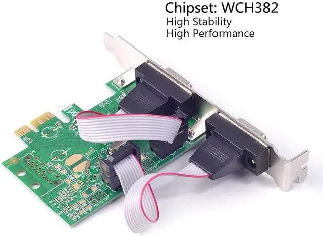 Alt view image 4 of 6 - PCI-E serial card pcie PCI Express RS232 interface industrial expansion ports PCI E to 2 ports RS232 port add on cards