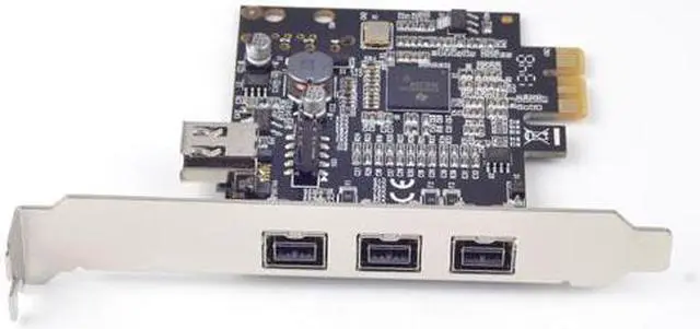 Alt view image 2 of 5 - Amify PCI-E to 1 Port Internal 1394a + 3 Ports External 1394b FireWire Controller Card