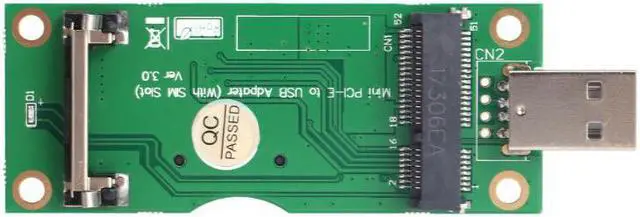 Main image of Mini PCI-E to USB Adapter with SIM 8Pin Card Slot for WWAN/LTE Module Mini Card to Desktop PC Support SIM 6pin/8pin Card Connect